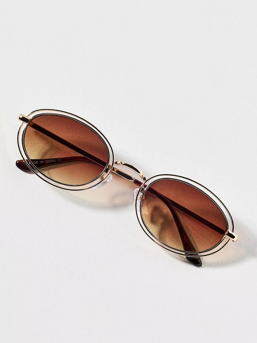 Anthropologie I-SEA Oval Rim Sunglasses - NWT - Gold